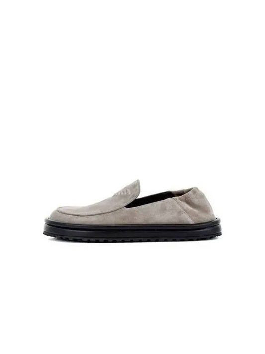 Men s embossed logo suede slippers gray 270306 - EMPORIO ARMANI - BALAAN 1