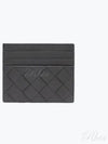 Intrecciato Leather Card Wallet Grey - BOTTEGA VENETA - BALAAN 2