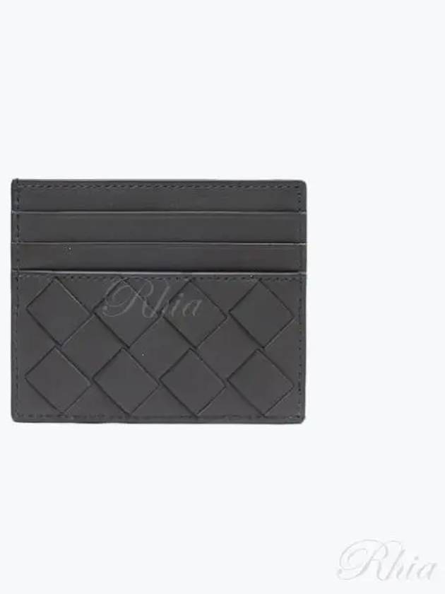 Intrecciato Leather Card Wallet Grey - BOTTEGA VENETA - BALAAN 2