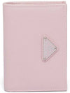 Small Saffiano Leather Half Wallet Pink - PRADA - BALAAN 2