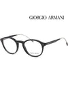 eyewear round glasses black - GIORGIO ARMANI - BALAAN 5