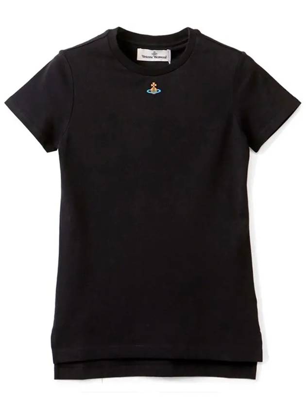 Embroided ORB Peru Short Sleeve T-Shirt Black - VIVIENNE WESTWOOD - BALAAN 2