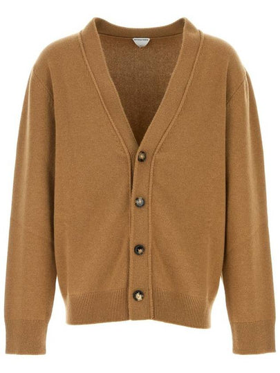 V Neck Cashmere Cardigan Brown - BOTTEGA VENETA - BALAAN 2