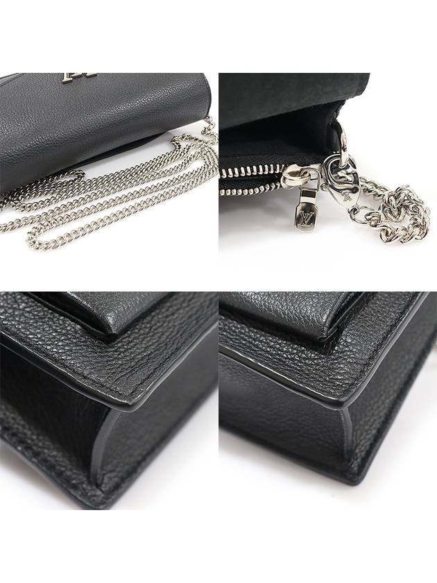 M63471 Black Calfskin My Lock Me BB Silver Chain Shoulder Bag - LOUIS VUITTON - BALAAN 7