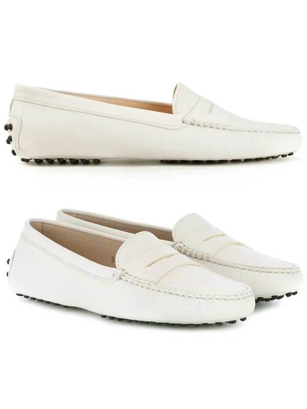 Women's Gommino Leather Driving Shoes White - TOD'S - BALAAN 2