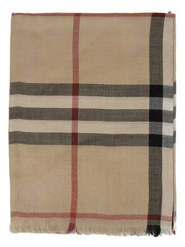 Vintage Check Wool Blend Scarf Beige - BURBERRY - BALAAN 2