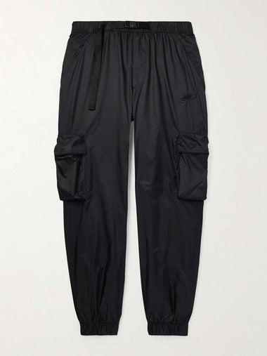 Tech Embroidered Logo Cargo Track Pants Black - NIKE - BALAAN 1