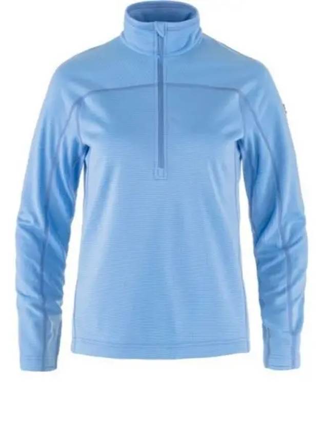 Women's Abisko Lite Fleece Half Zip Up Long Sleeve T-Shirt Ultramarine - FJALL RAVEN - BALAAN 2