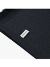 Gancini Wool Muffler Black Charcoal - SALVATORE FERRAGAMO - BALAAN 4