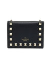 Rockstud Half Wallet Black - VALENTINO - BALAAN 1