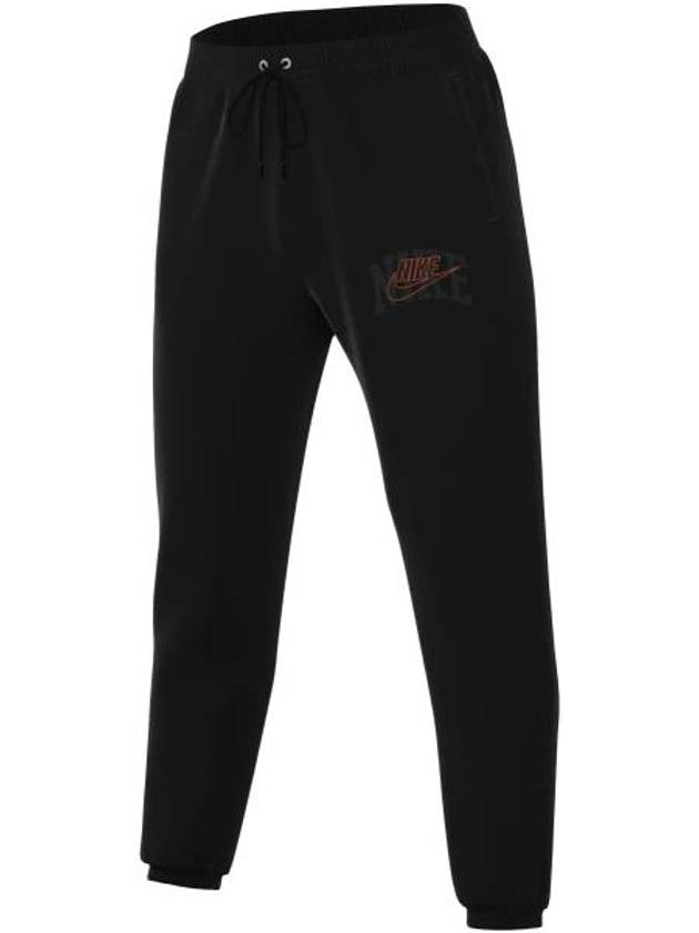 Men's Club Fleece Cuffed Trousers Track Pans Black - NIKE - BALAAN 2