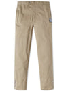 Men's Gamma Blue Cotton Gabardine Pants Beige - MONCLER - BALAAN 2