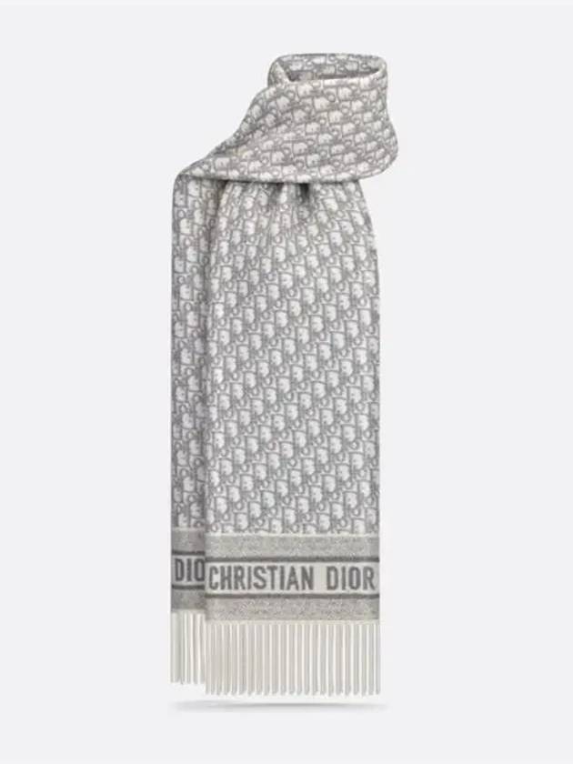 Oblique Cashmere Muffler Grey - DIOR - BALAAN 3