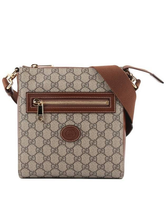 GG Superme Canvas Messenger Bag Beige Ebony - GUCCI - BALAAN 1