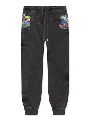 Gallery Department Men s Painting Sweatpants Jogger Pants Washed Black TRG041 S1 - LANVIN - BALAAN 1