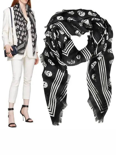 Biker Skull Scarf Black - ALEXANDER MCQUEEN - BALAAN 2