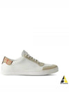 Leather Suede Check Cotton Low Top Sneakers White - BURBERRY - BALAAN 2