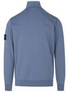 Wappen Patch Half Zip Up Sweatshirt Blue - STONE ISLAND - BALAAN 4