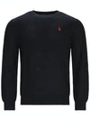 Embroidery Logo Crew Neck Knit Top Black - POLO RALPH LAUREN - BALAAN 2