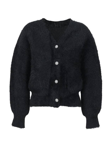 Women's Seraphic Angora Cardigan Black - MICANE - BALAAN 1