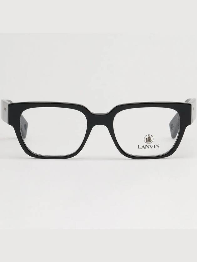 Glasses frame LNV2601 001 black horn rim - LANVIN - BALAAN 3