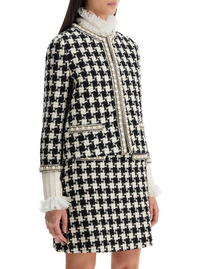 embroidered damier light tweed - VALENTINO - BALAAN 2