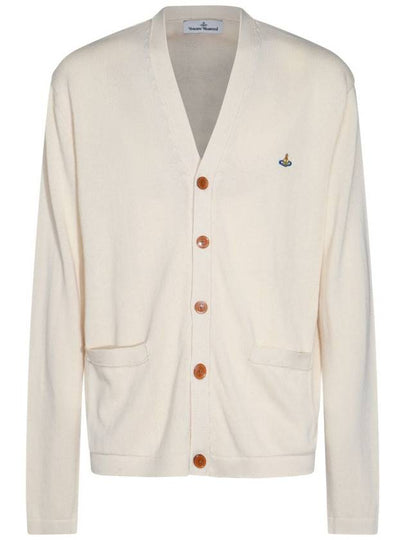 Embroidery Logo Cardigan Off White - VIVIENNE WESTWOOD - BALAAN 2