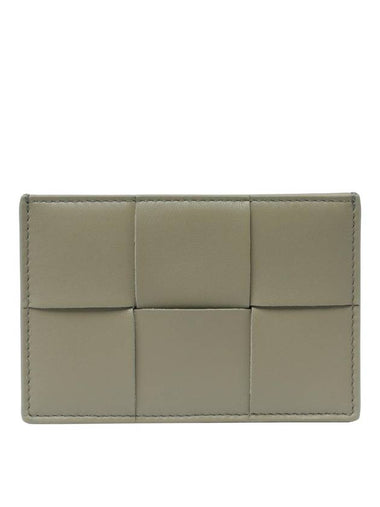 Intrecciato Lambskin Calfskin Card Wallet Travertine - BOTTEGA VENETA - BALAAN 1