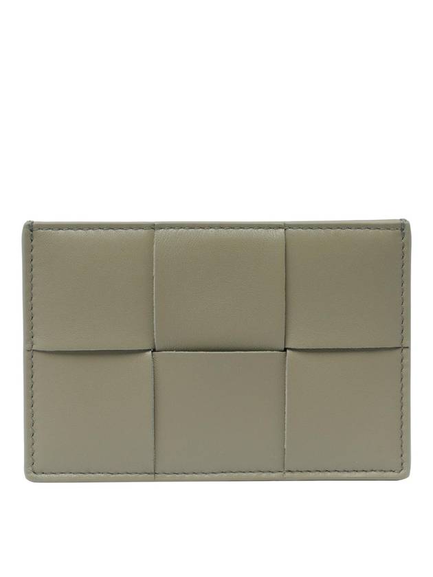 Intrecciato Lambskin Calfskin Card Wallet Travertine - BOTTEGA VENETA - BALAAN 1