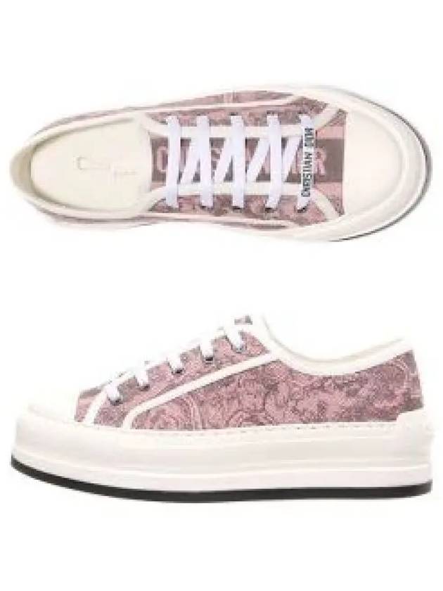 Walk NDior Toile De Jouy Sauvage Motif Platform Low Top Sneakers Pink - DIOR - BALAAN 2