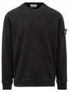 Garment Dyed Malfile Crewneck Sweatshirt Black - STONE ISLAND - BALAAN 5