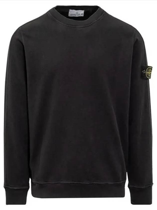 Garment Dyed Malfile Crewneck Sweatshirt Black - STONE ISLAND - BALAAN 5