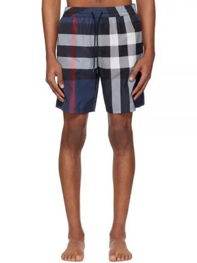 Check Swim Shorts Blue - BURBERRY - BALAAN 2