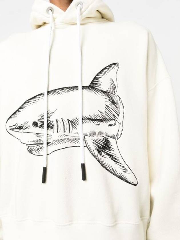 Split Shark Hoodie Beige - PALM ANGELS - BALAAN 5