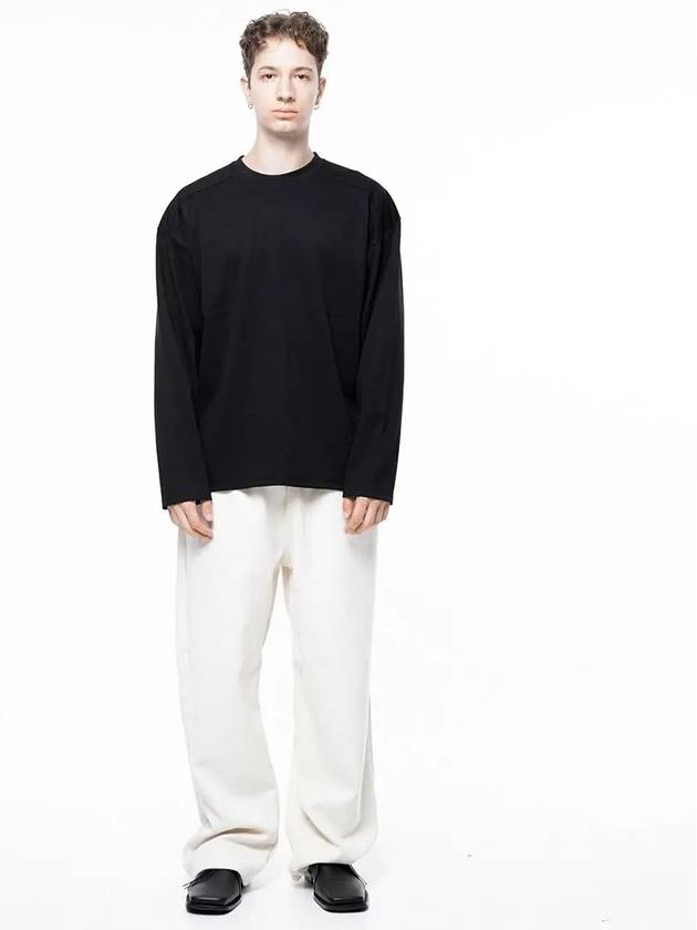 Men s M243TP01WH Bunto Slit Long Sleeve T Shirt Black - CHANCE'S NOI - BALAAN 4