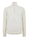 Cotton Cashmere Half Zip Knit Top White - MONCLER - BALAAN 2