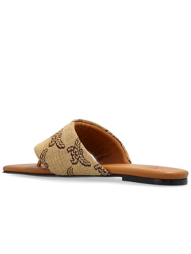 MCM Monogram Slides, Women's, Beige - MCM - BALAAN 5