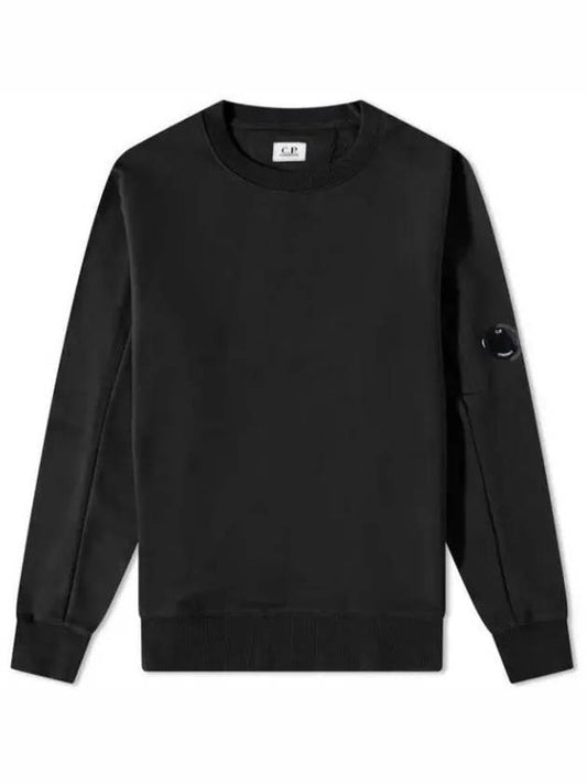 Diagonal Raised Fleece Sweatshirt Black - CP COMPANY - BALAAN 2