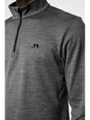 Men s Destry Zip up Golf Midlayer Dark Gray Melange GMJS10975 U242 - J.LINDEBERG - BALAAN 4