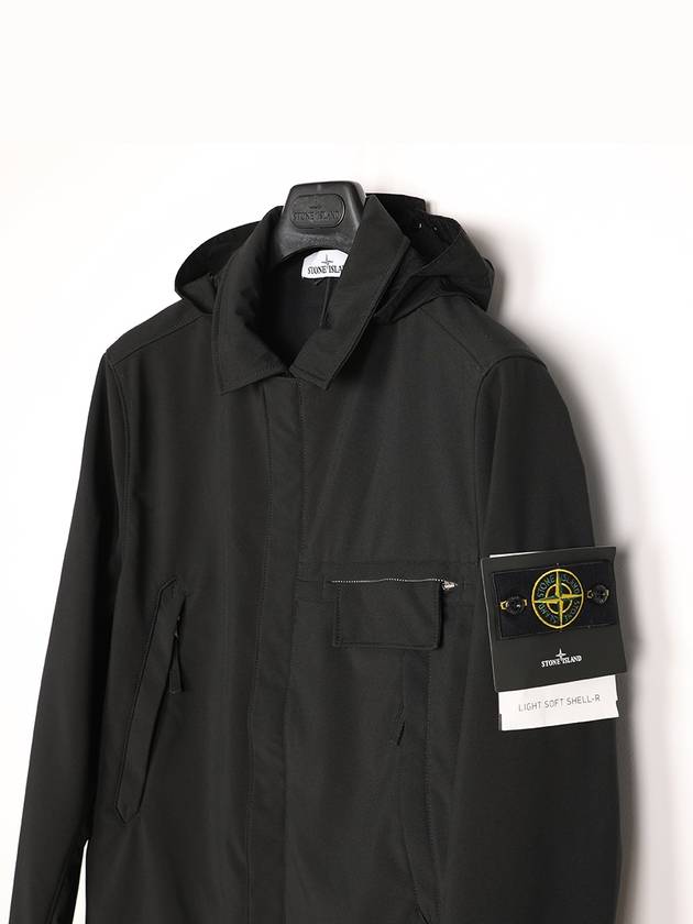 Light Soft Shell Long Zip-up Jacket Black - STONE ISLAND - BALAAN 4