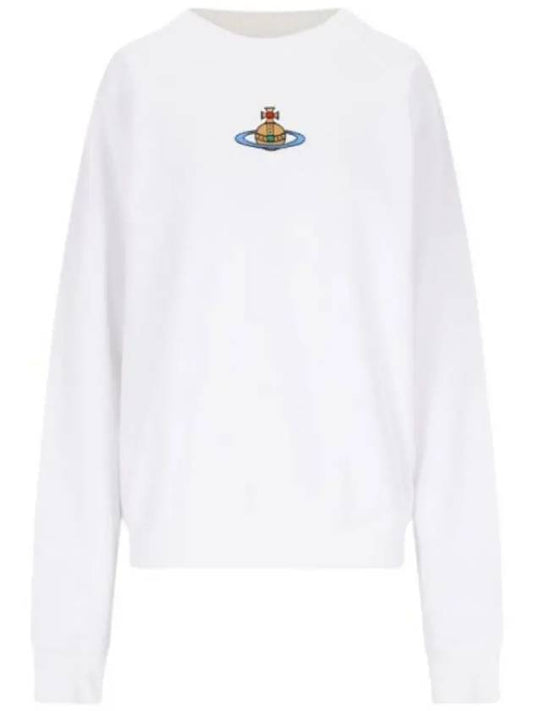 ORB Logo Crewneck Sweatshirt White - VIVIENNE WESTWOOD - BALAAN 2