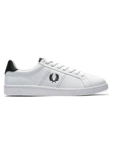 B721 Logo Leather Low Top Sneakers White - FRED PERRY - BALAAN 1