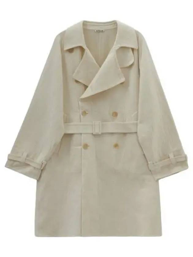 melton coat ivory - AURALEE - BALAAN 1