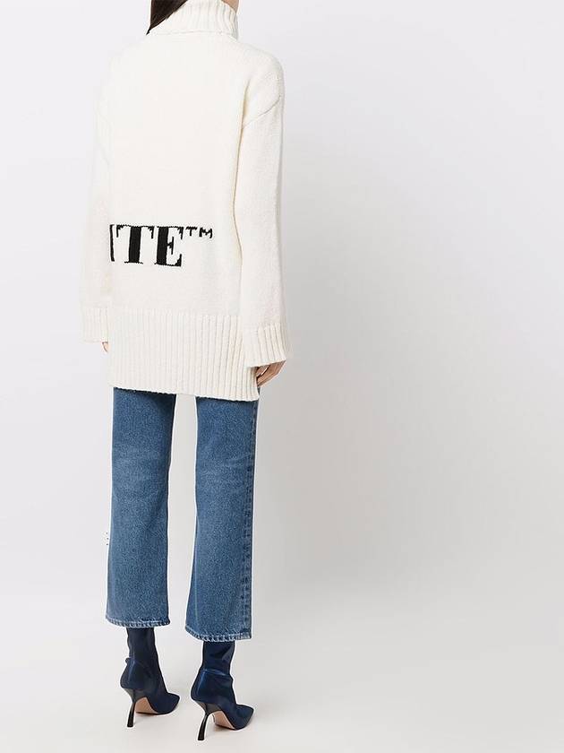 wool logo turtleneck white - OFF WHITE - BALAAN.