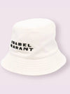 Haley Logo Bucket Hat Black Ecru - ISABEL MARANT - BALAAN.