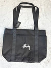 Logo Nylon Tote Bag Black - STUSSY - BALAAN.