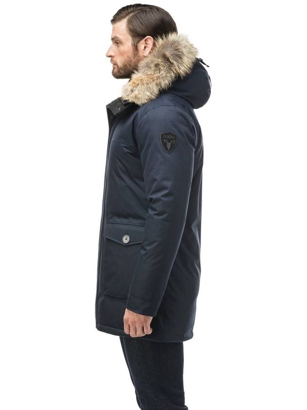 Yves Hooded Fur Padded Parka Navy - NOBIS - BALAAN 5