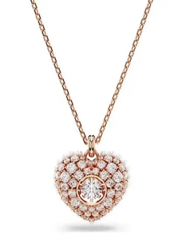 Idyllia Heart Necklace Rose Gold - SWAROVSKI - BALAAN 3