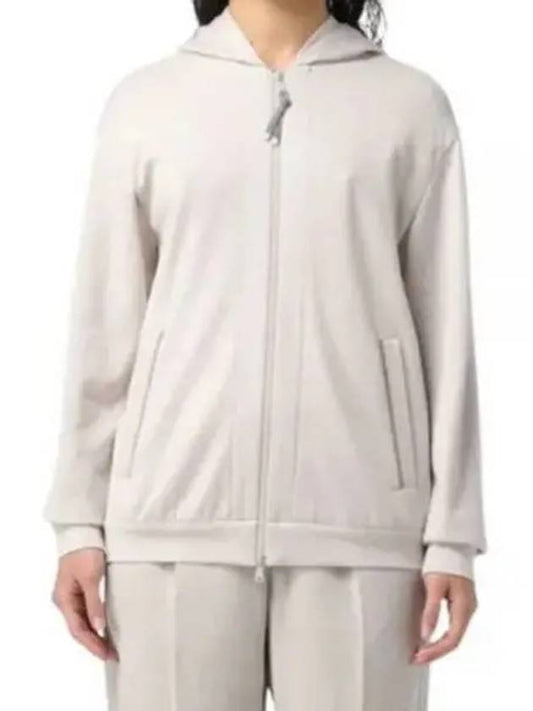 Women's Monilli French Terry Zip-Up Hoodie Grey - BRUNELLO CUCINELLI - BALAAN 2