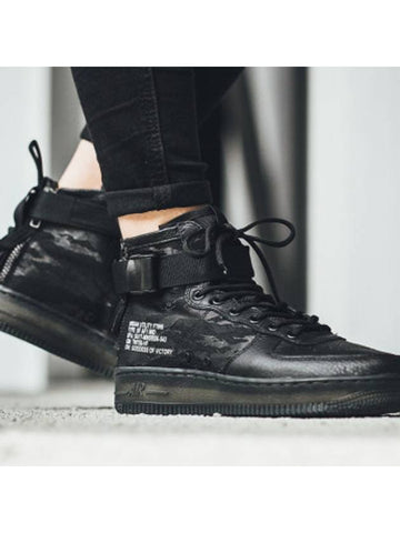 SF Air Force 1 Mid Black Cargo Khaki AA7345 001 SF Air Force 1 Mid Black Cargo Khaki - NIKE - BALAAN 1